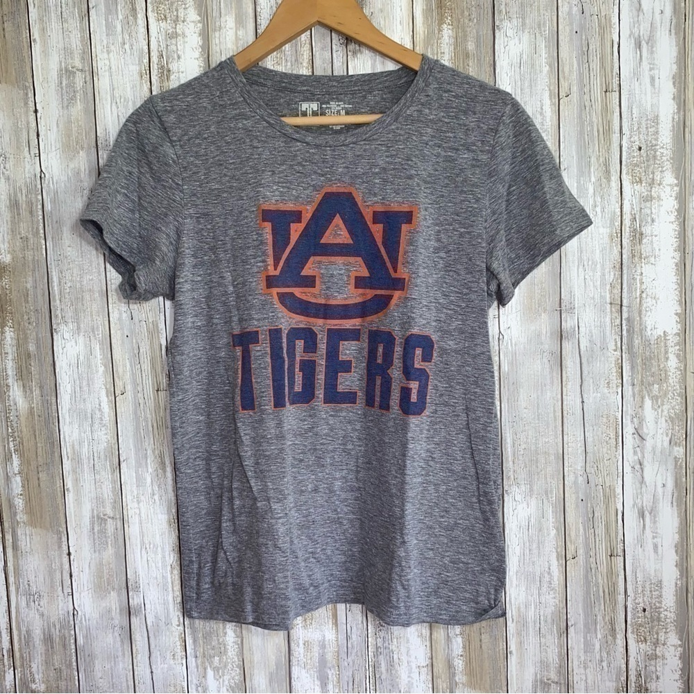 Auburn Tigers Gray Graphic Tee Women’s Medium College Football Game Day Shirt - Picture 1 of 4